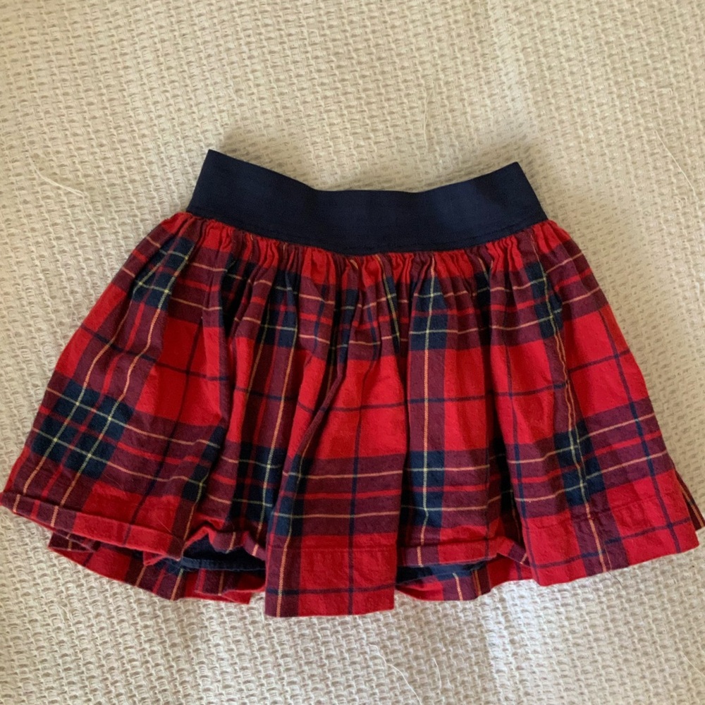 Vintage Y2K 2000s Abercrombie x Gilly Hicks Red Plaid Pleated Mini Skirt Medium